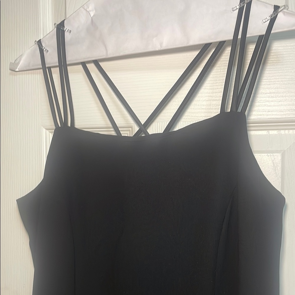 Worthington Black Sheath Dress Spaghetti Strap Cocktail - Picture 2 of 4